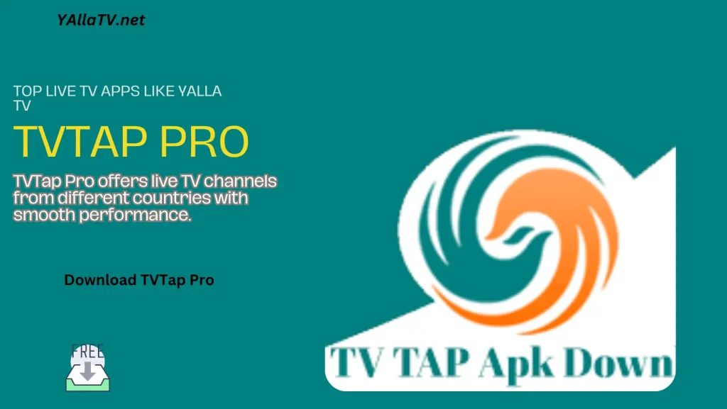 TVTap Pro Android channels page